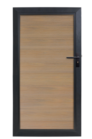 WPC-Gartentür Teak