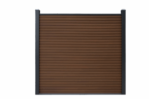 WPC-Zaun Rhombus Walnuss