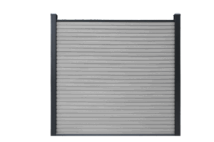 WPC-Zaun Rhombus Grau