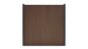 WPC-Zaun Rhombus Walnuss Vertikal