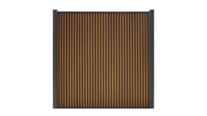 WPC-Zaun Rhombus Teak Vertikal