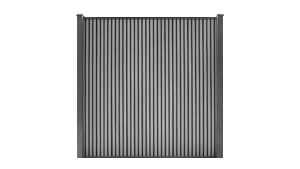 WPC-Zaun Rhombus Grau Vertikal