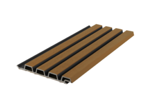 Fassadenverkleidung aus Verbundmaterial Rhombus Teak/schwarz