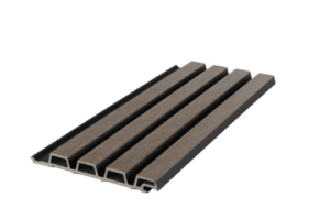 Fassadenverkleidung aus Verbundmaterial, Rhombus Walnuss/Schwarz