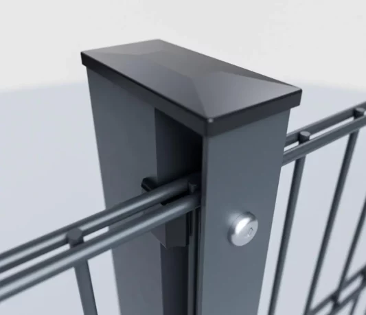 Zaunpfosten 60x40mm mit abdeckleiste