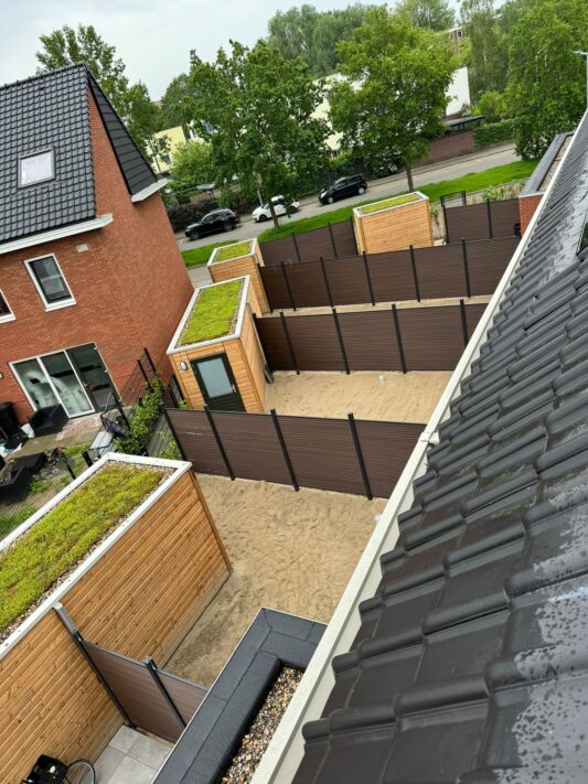 WPC-Zaun Rhombus Walnuss – Bild 6
