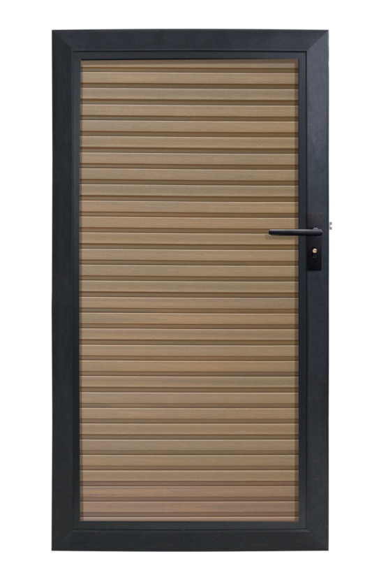 WPC-Gartentür Rhombus Teak